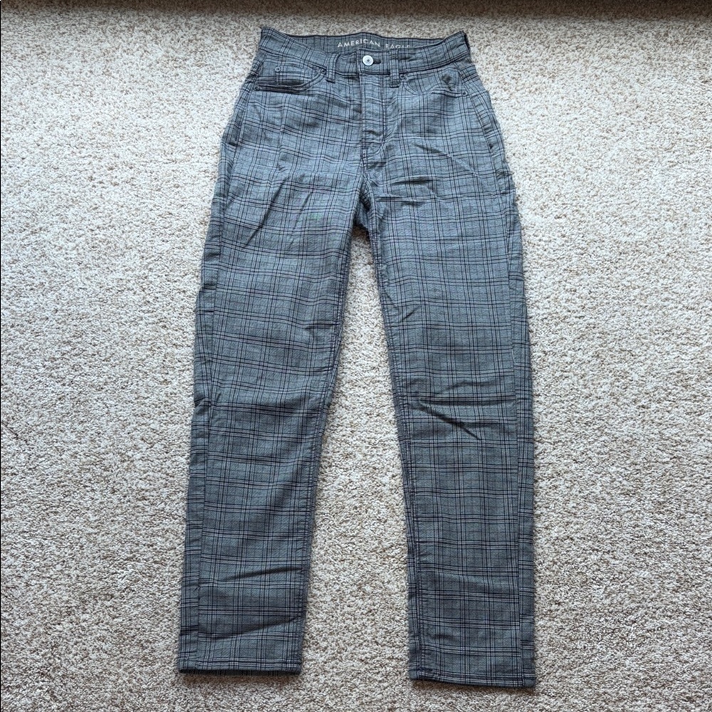 American Eagle Outfitters Gray Plaid Pants